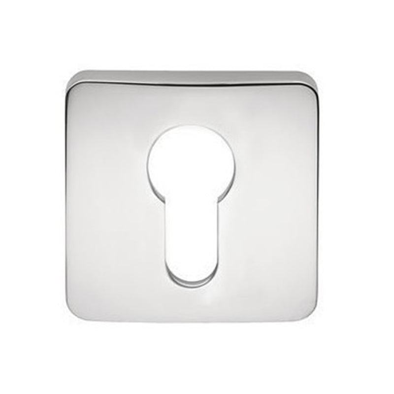 Roboquattros Cylinder Cover Keyhole - Door Mount - 2" Brass/Polished Chrome