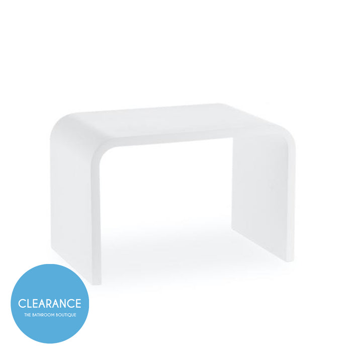 Bella Shower Seat - Free Standing - 12" Solid Surface/Matte White (Final Sale)