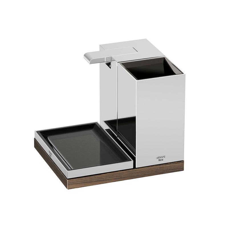 Island 3 Piece Bathroom Accessories Set - Free Standing - 6" Metal/Polished Chrome