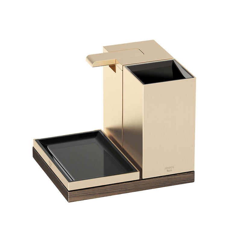 Island 3 Piece Bathroom Accessories Set - Free Standing - 6" Metal/Greige
