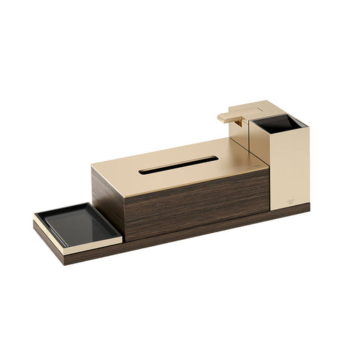 Island 4 Piece Bathroom Accessories Set - Free Standing - 6" Metal/Greige
