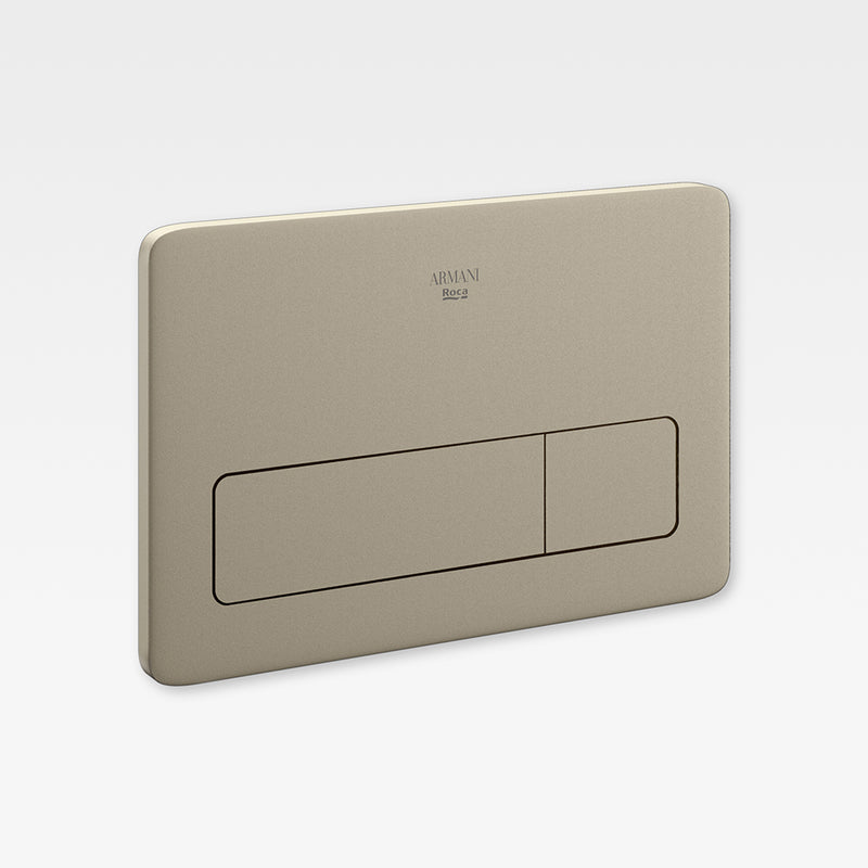 Island 3/6 L Dual Toilet Flush Plate - Wall Mount - 10" Abs/Greige