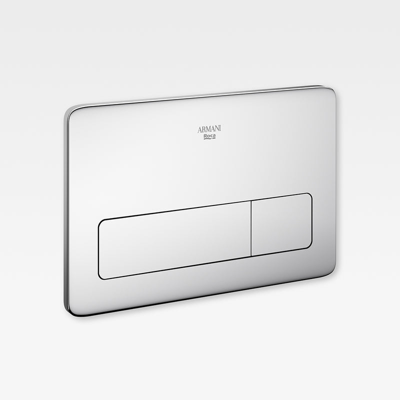 Island 3/6 L Dual Toilet Flush Plate - Wall Mount - 10" Abs/Polished Chrome