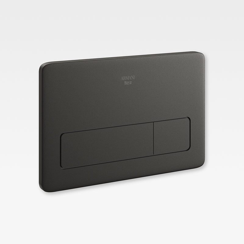 Island 3/6 L Dual Toilet Flush Plate - Wall Mount - 10" Abs/Nero