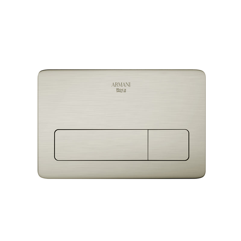 Island 3/6 L Dual Toilet Flush Plate - Wall Mount - 10" Abs/Brushed Steel