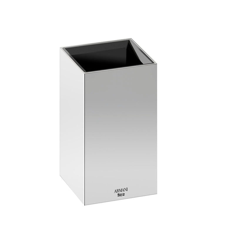 Island Toothbrush Holder - Free Standing - 5" Metal/Polished Chrome