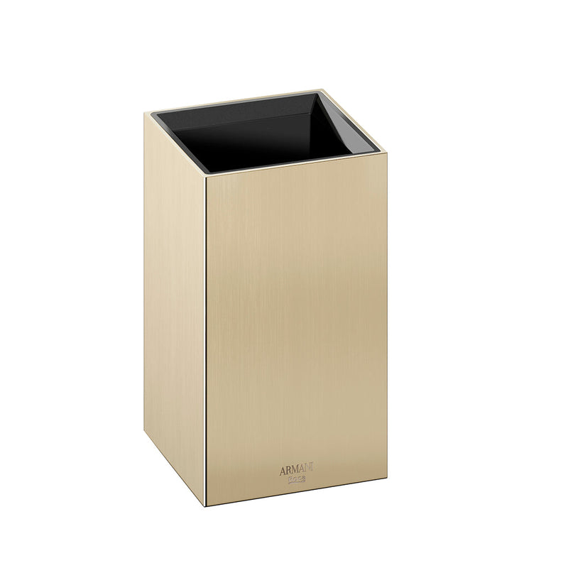 Island Toothbrush Holder - Free Standing - 5" Metal/Greige