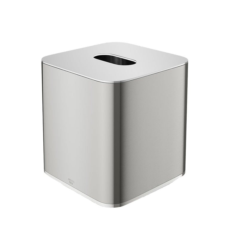 Baia Tissue Box - Free Standing - 5" Metal/Brushed Steel