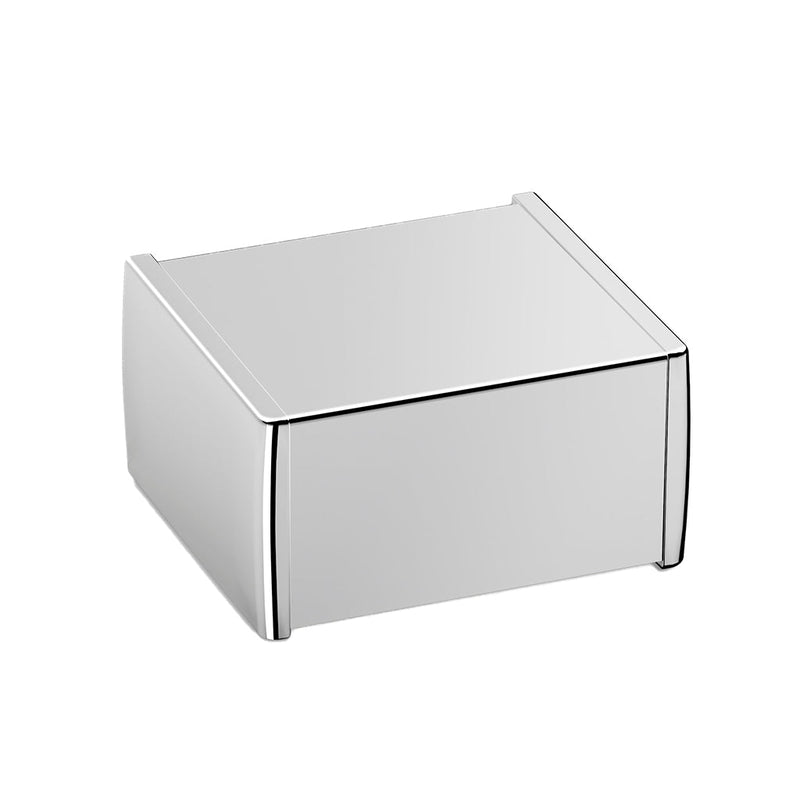 Island Covered Toilet Paper Holder - Wall Mount - 6" Metal/Polished Chrome