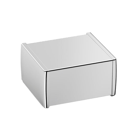 Island Covered Toilet Paper Holder - Wall Mount - 6" Metal/Polished Chrome