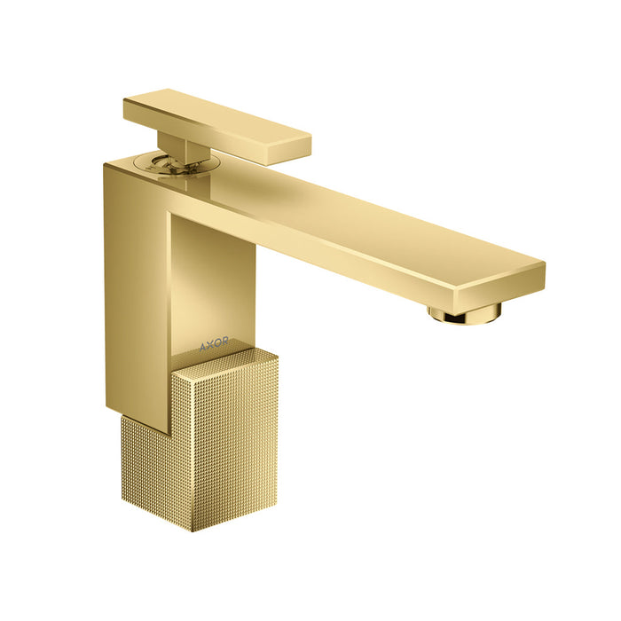 Edge Diamond Cut Bathroom Faucet - Single Hole - 7" Brass/Polished Gold