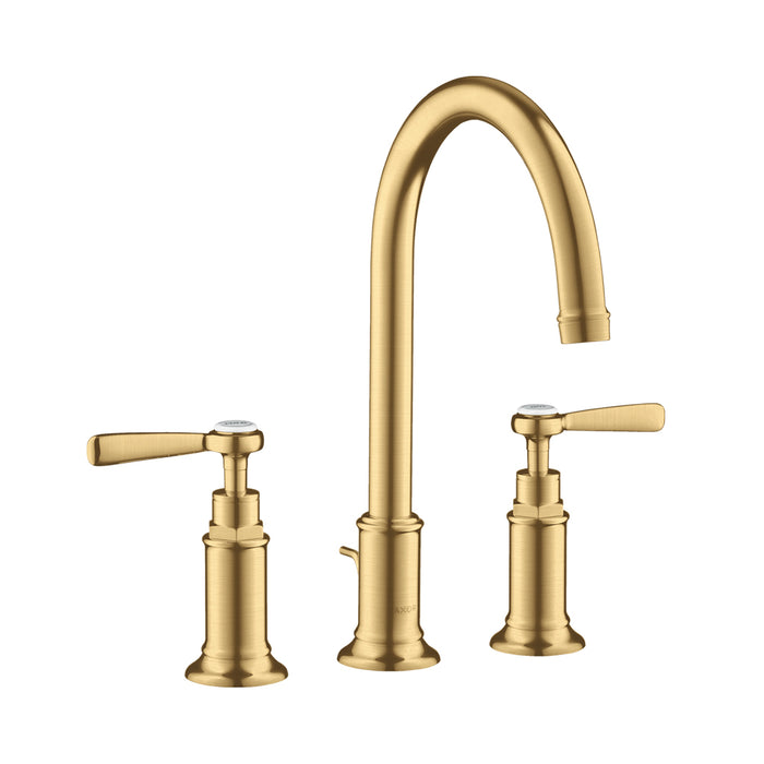 Montreux Lever Handles Bathroom Faucet - Widespread - 8" Brass/Brushed Gold