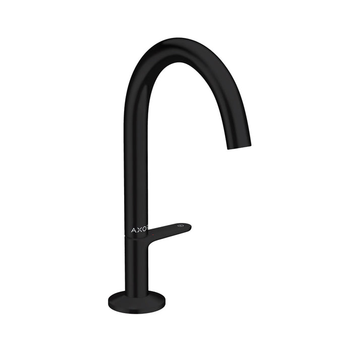 One Bathroom Faucet - Single Hole - 10" Brass/Matt Black