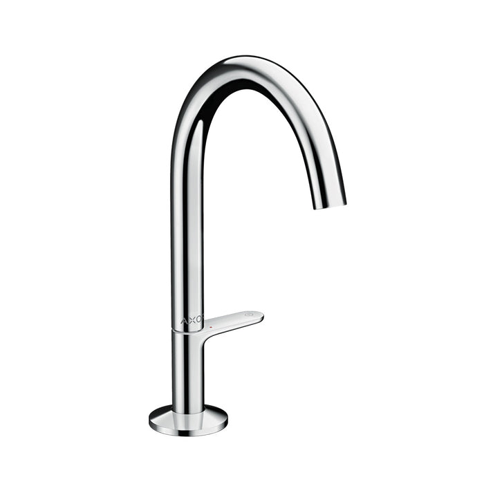 One Bathroom Faucet - Single Hole - 10" Brass/Polished Chrome