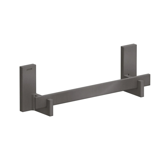 Universal Rectangular Towel Bar - Wall Mount - 12" Brass/Brushed Black Chrome