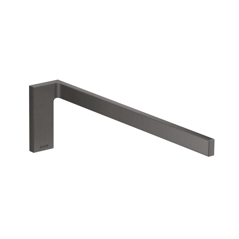 Universal Rectangular Single Towel Bar - Wall Mount - 15" Brass/Brushed Black Chrome