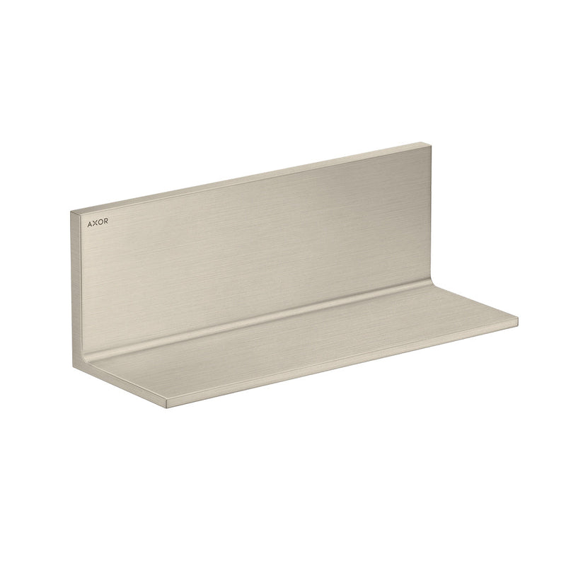 Universal Rectangular Towel Shelf - Wall Mount - 12" Brass/Brushed Nickel