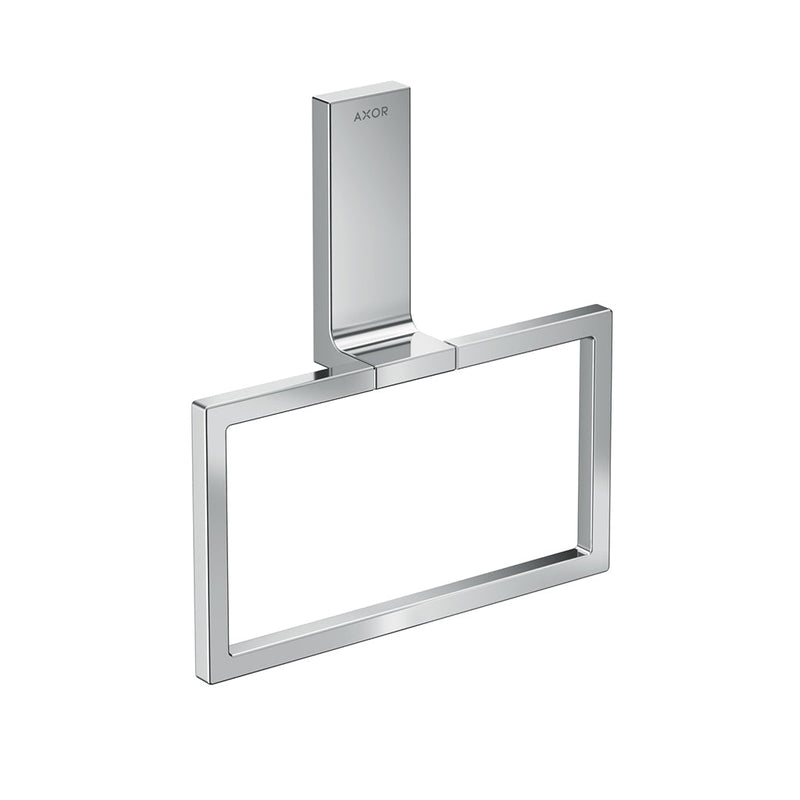 Universal Rectangular Towel Ring - Wall Mount - 8" Brass/Polished Chrome