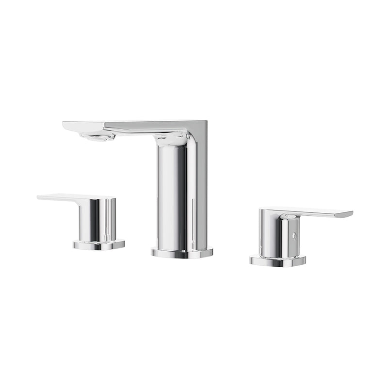 TMR Plus Bathroom Faucet - Widespread - 8" Brass/Polished Chrome