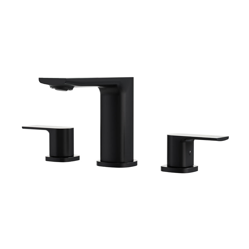 TMR Plus Bathroom Faucet - Widespread - 8" Brass/Electro Black