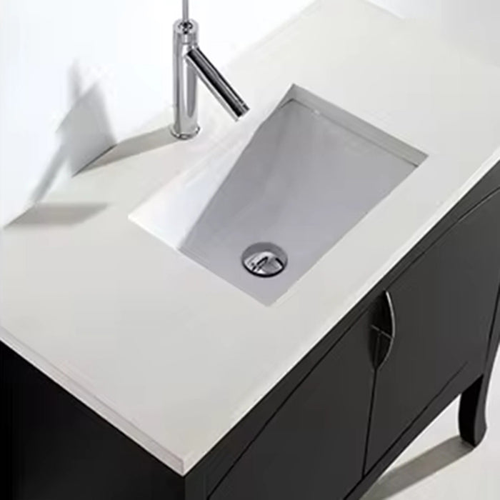 Rectangular Bathroom Sink - Under Mount - 18" Ceramic/White