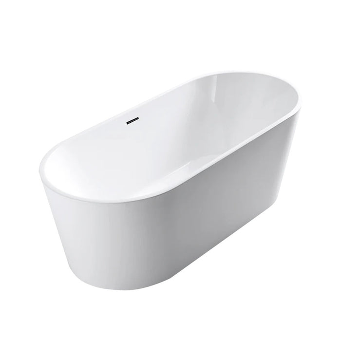 Milan Round Bathtub - Free Standing - 59" Acrylic/White