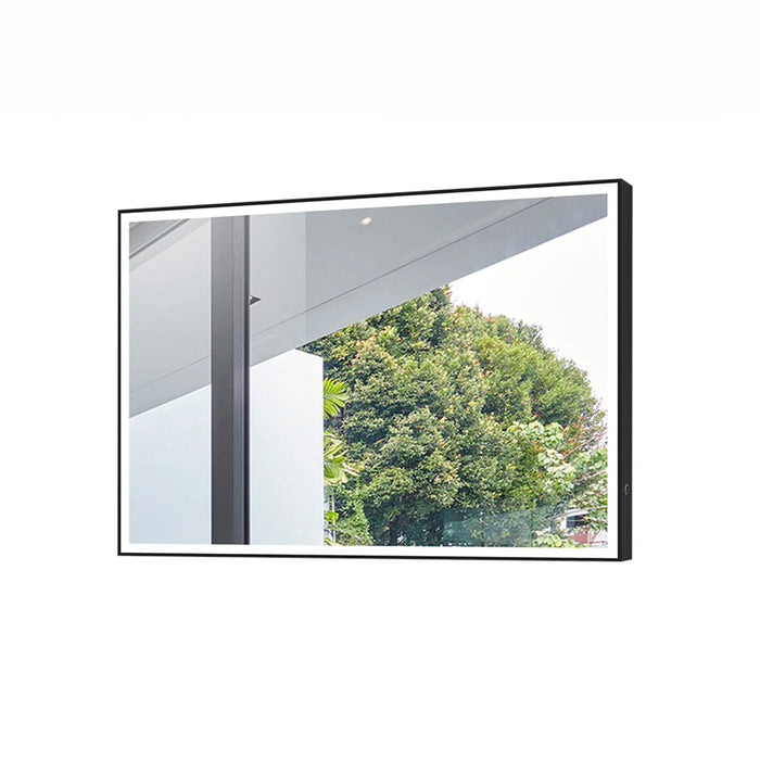 Frame Led Vanity Mirror - Wall Mount - 48" Aluminum/Matt Black