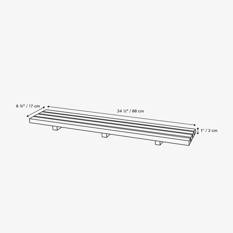 Fiji 4 Slats Bathtub Tray - Free Standing - 35" Wood/Teak
