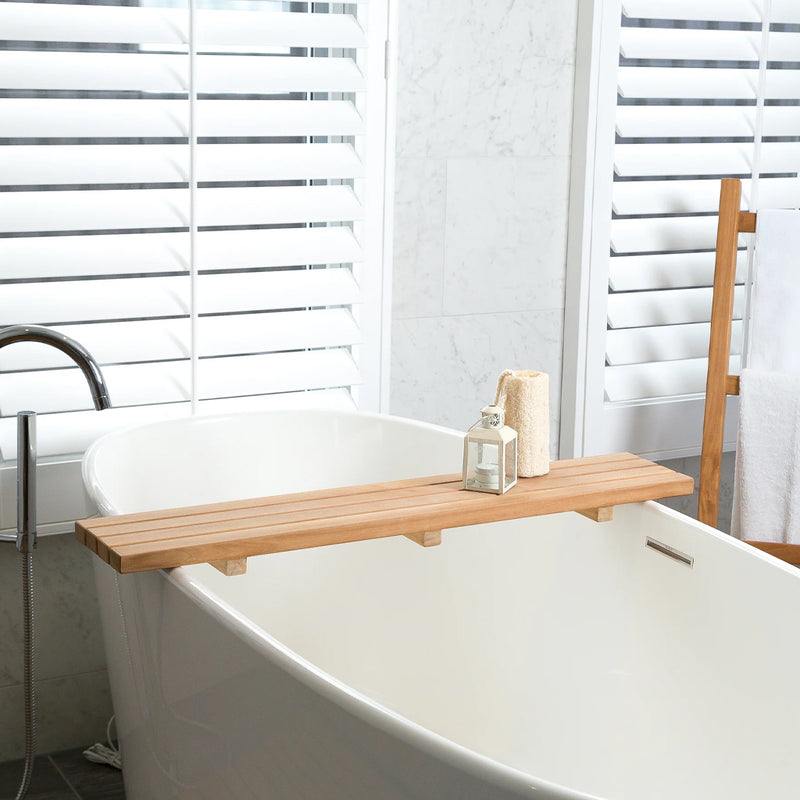 Fiji 4 Slats Bathtub Tray - Free Standing - 35" Wood/Teak