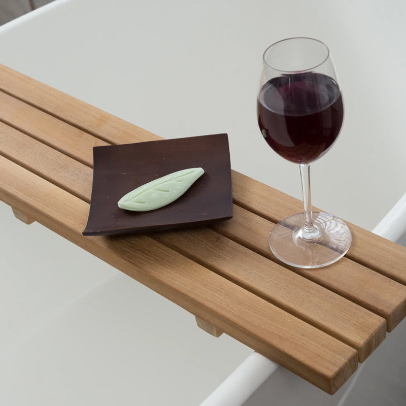 Fiji 4 Slats Bathtub Tray - Free Standing - 35" Wood/Teak