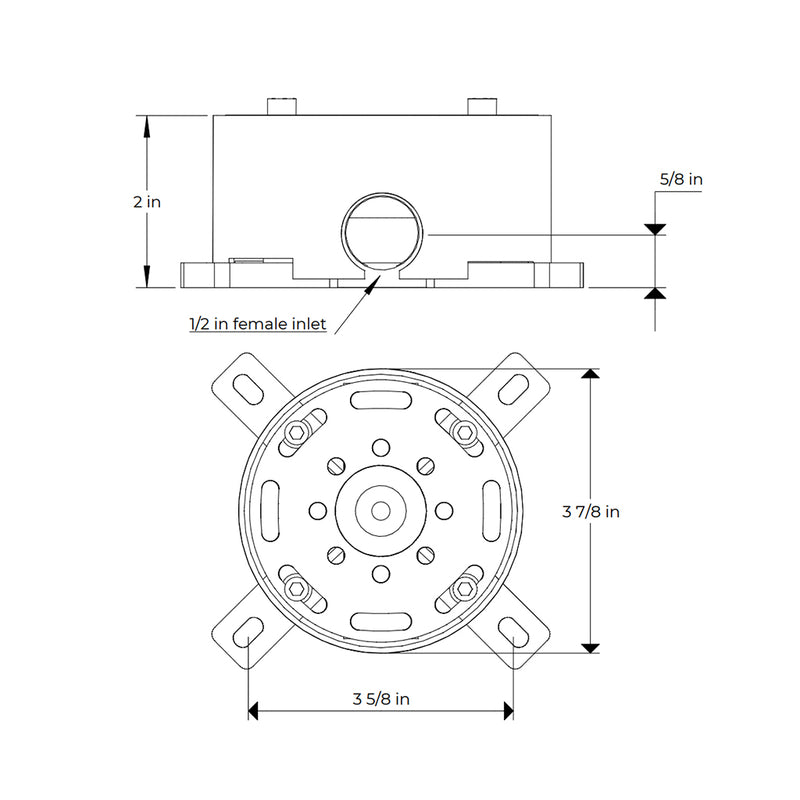Round Hand Held Shower Complete Tub Faucet - Floor Mount - 36" Brass/Brushed Nickel