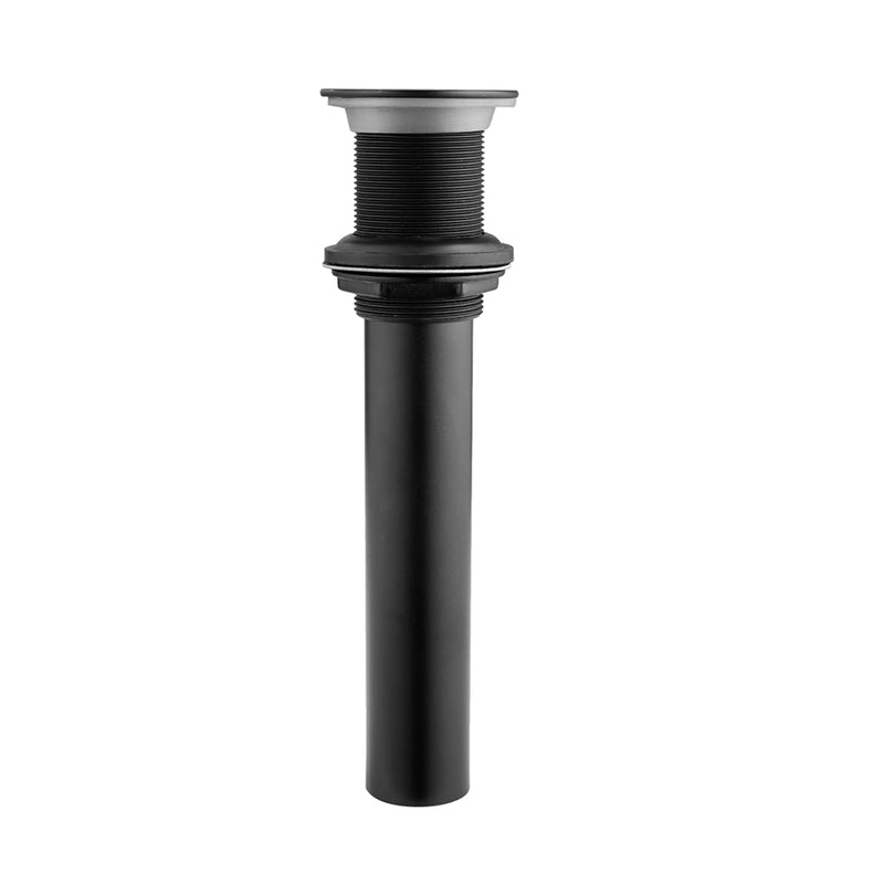 Universal Without Overflow Grid Strainer Sink Drain - Single Hole - 2" Stainless Steel/Matt Black
