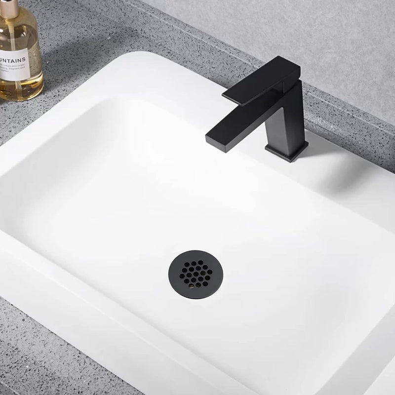 Universal Without Overflow Grid Strainer Sink Drain - Single Hole - 2" Stainless Steel/Matt Black