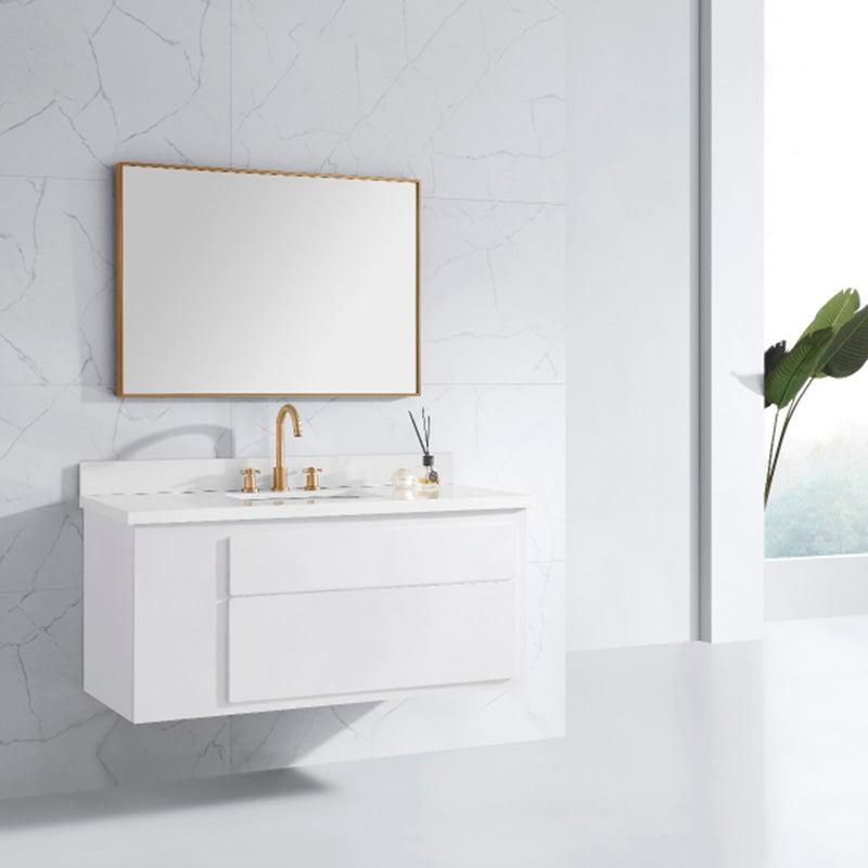 Sonoma Vanity Mirror - Wall Mount - 40" Stainless Steel/Brushed Gold