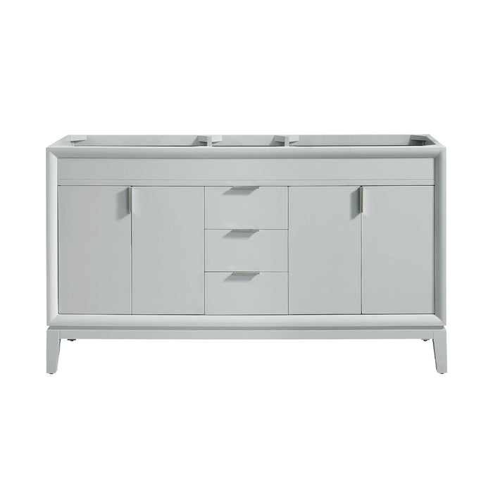 Emma 4 Doors And 3 Drawers Bathroom Vanity with Carrara Sink - Floor Mount - 60" Wood/Dove Gray