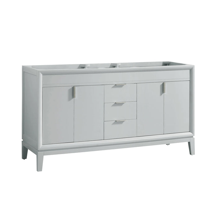 Emma 4 Doors And 3 Drawers Bathroom Vanity with Carrara Sink - Floor Mount - 60" Wood/Dove Gray