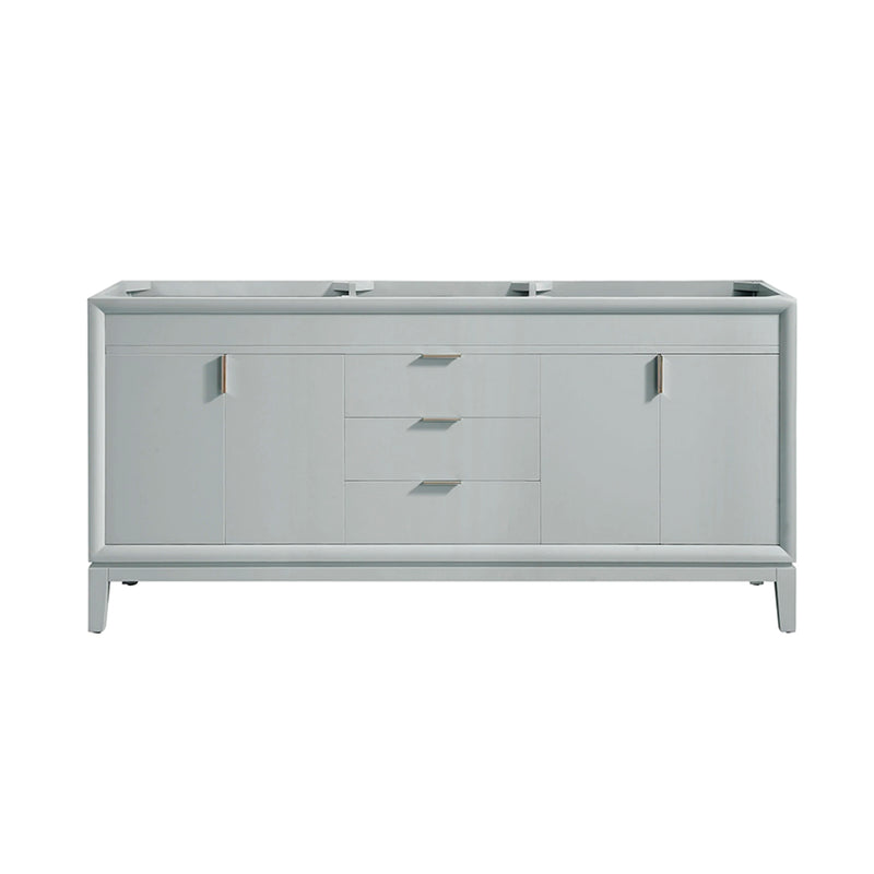 Emma 4 Doors and 3 Drawers Bathroom Vanity with Carrara Sink - Floor Mount - 72" Wood/Dove Gray