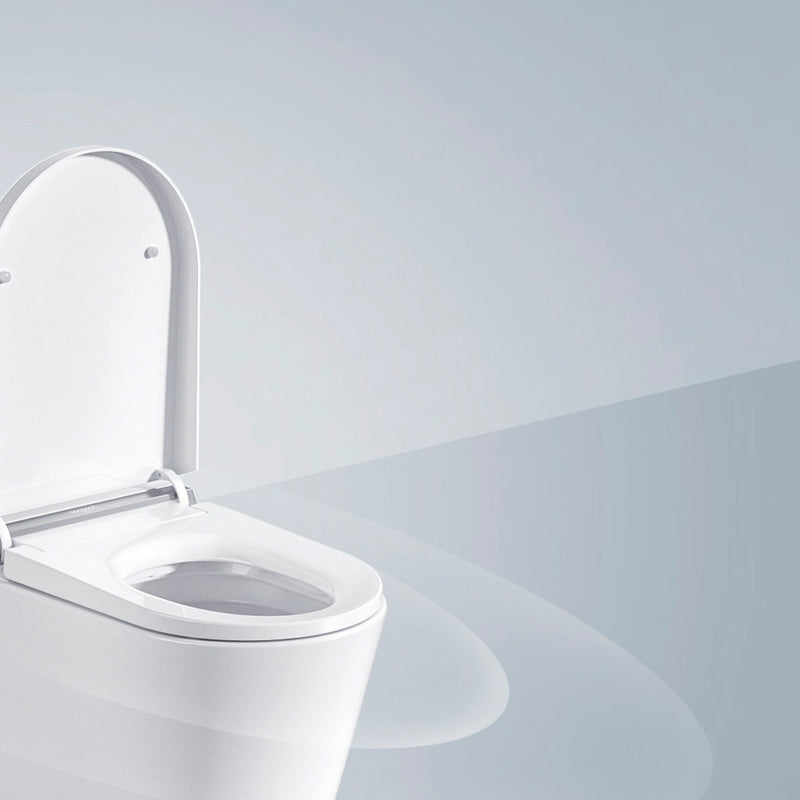 Mint One Elongated Smart Toilets - Floor Mount - 15" Vitreous China/Polypropylene Sea/White/Chrome