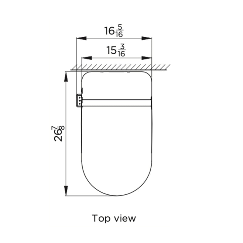 Mint One Elongated Smart Toilets - Floor Mount - 15" Vitreous China/Polypropylene Sea/White/Chrome