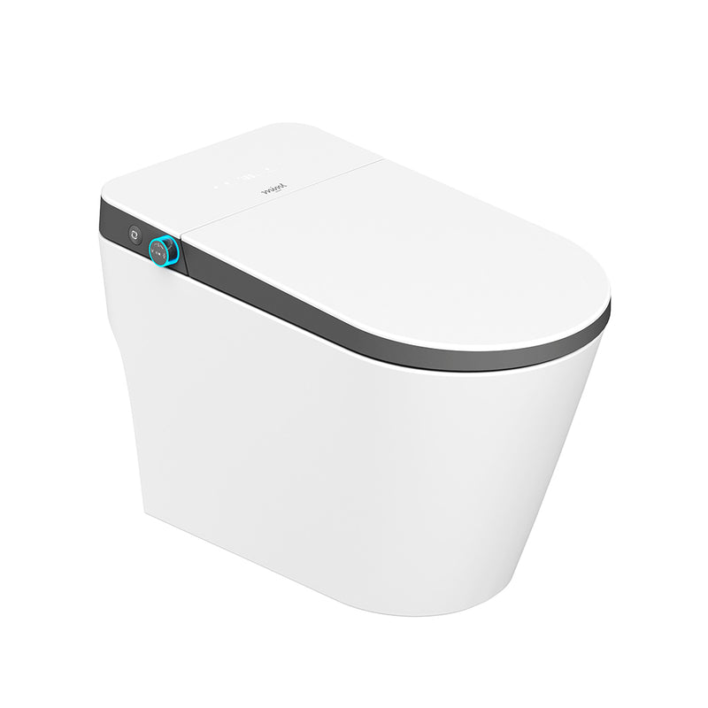 Mint Two Elongated Smart Toilets - Floor Mount - 15" Vitreous China/Polypropylene Sea/White/Black