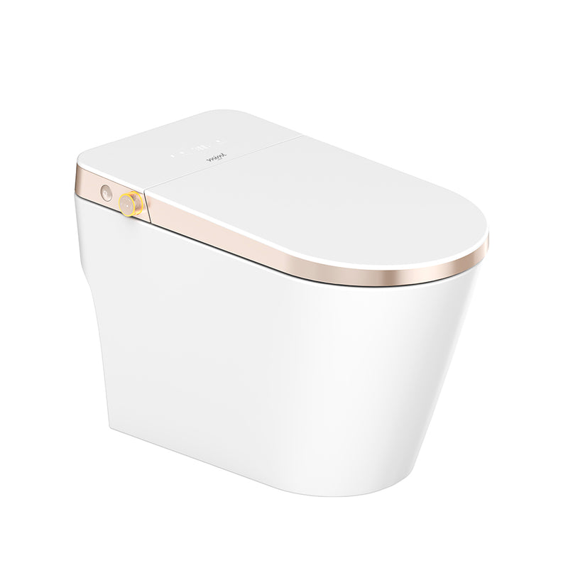 Mint Two Elongated Smart Toilets - Floor Mount - 15" Vitreous China/Polypropylene Sea/White/Black