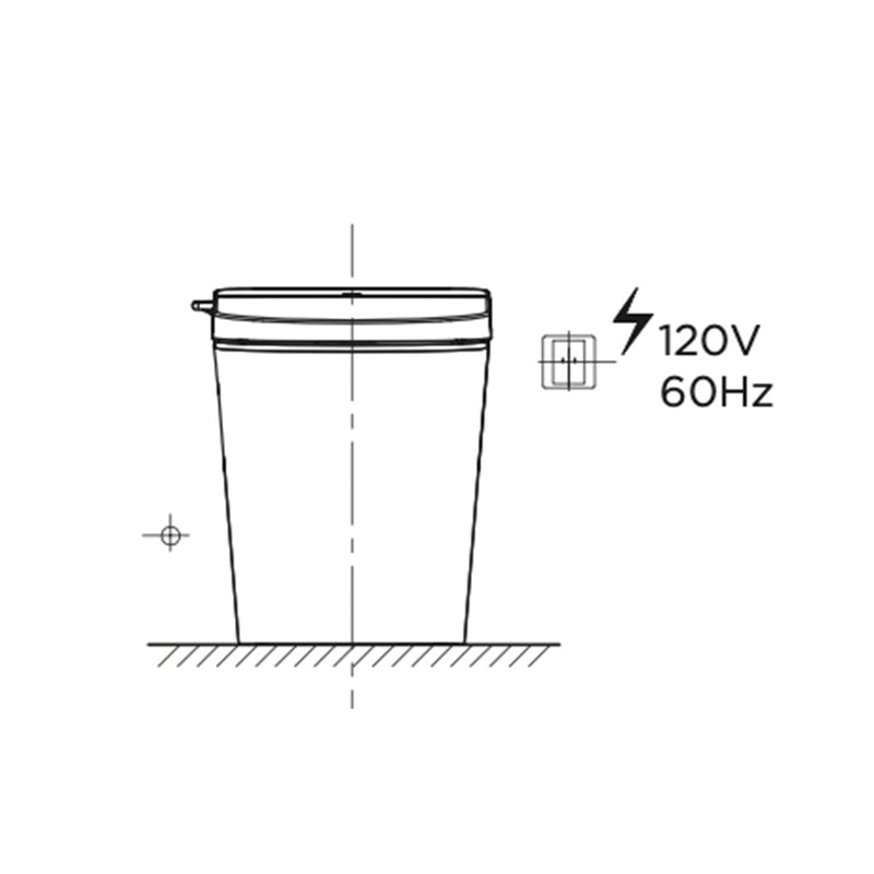Mint Two Elongated Smart Toilets - Floor Mount - 15" Vitreous China/Polypropylene Sea/White/Black