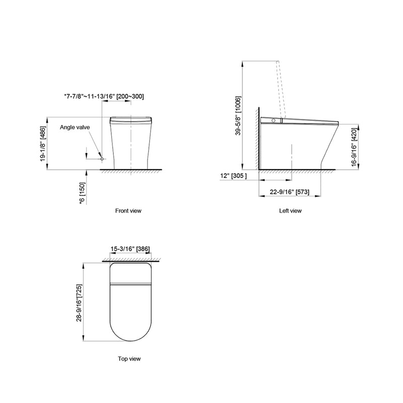 Primus Tankless One Piece Toilet - Floor Mount - 16" Vitreous China/White