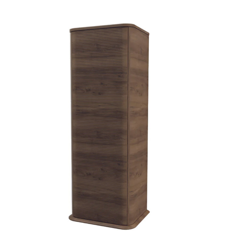 Idra Fluted Design Linen 1 Door Auxiliary Column - Wall Mount - 48" Mdf/Walnut