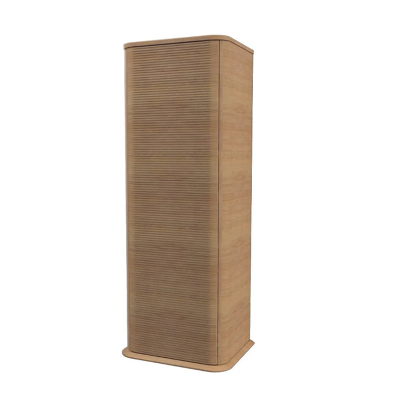 Idra Fluted Design Linen 1 Door Auxiliary Column - Wall Mount - 48" Mdf/Tobacco Oak