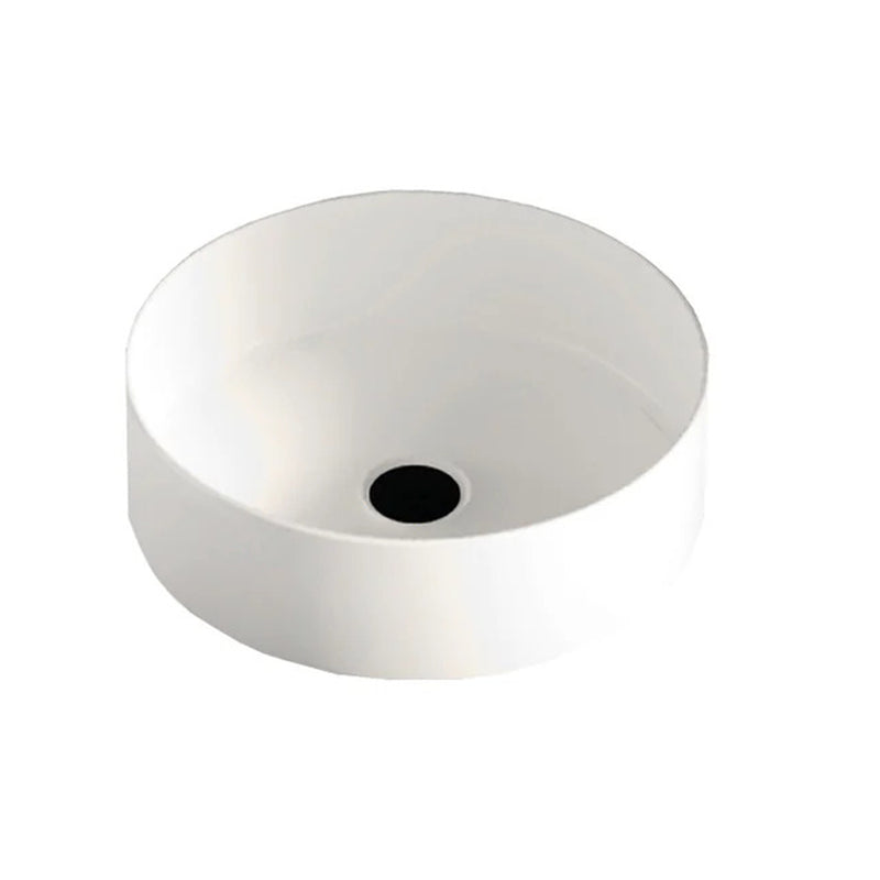 Universal Round Bathroom Sink - Vessel - 16" Ceramic/Glossy White