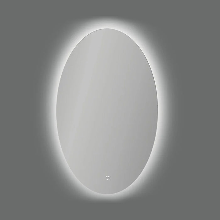 Diffusion Led Touch Oval Vanity Mirror - Wall Mount - 24W x 40H" Glass/Glass