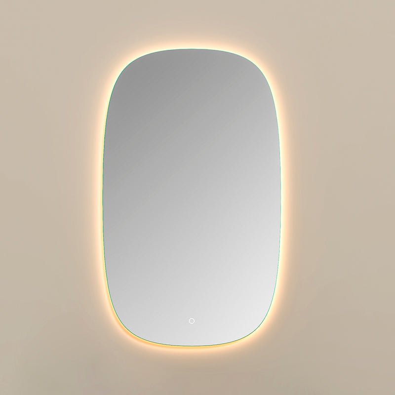 Diffusion Led Touch Vanity Mirror - Wall Mount - 24W x 40H" Glass/Glass