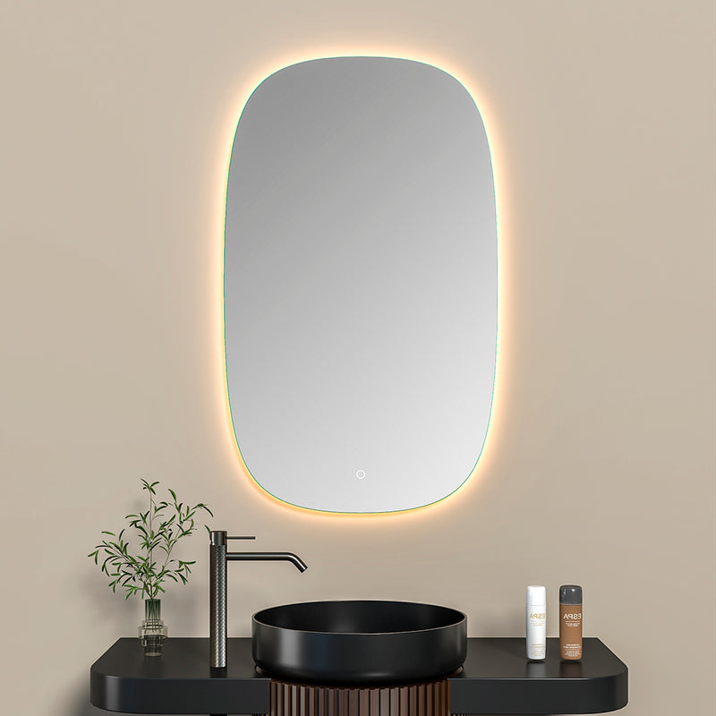 Diffusion Led Touch Vanity Mirror - Wall Mount - 24W x 40H" Glass/Glass