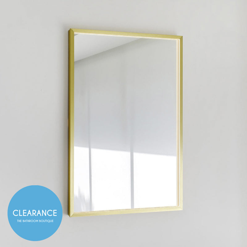 Frame Led Vanity Mirror - Wall Mount - 24W x 36H" Brass/Satin Brass